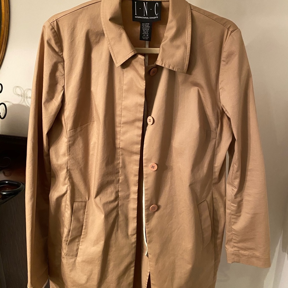 INC Lightweight coat camel colored size M